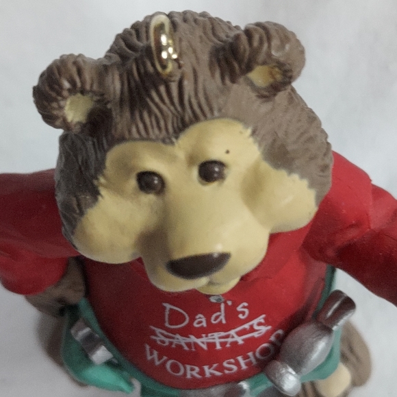 1993 Hallmark Keepsake Ornament Dad Dad's Workshop Teddy Bear - Picture 6 of 9